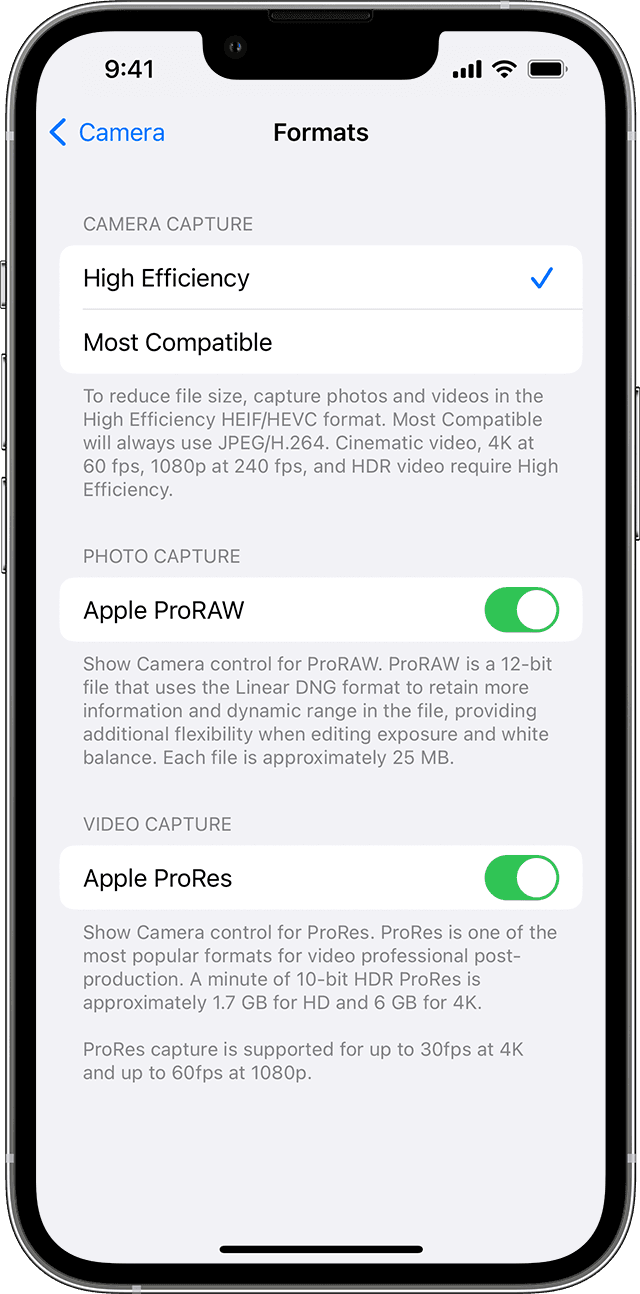 汉滨苹果13维修分享如何在 iPhone 13 Pro 机型中拍摄和管理 ProRes 视频 