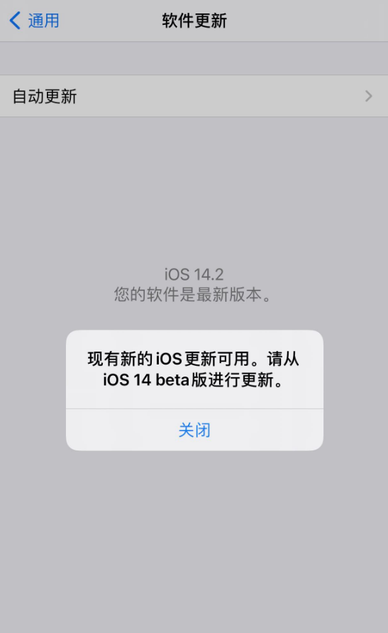汉滨苹果手机维修分享iOS 14.2 反复出现更新提示，需等待苹果修复 